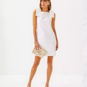 NWT 2025 Lilly Pulitzer Carmine Stretch Shift pineapple pucker resort white Sz 8